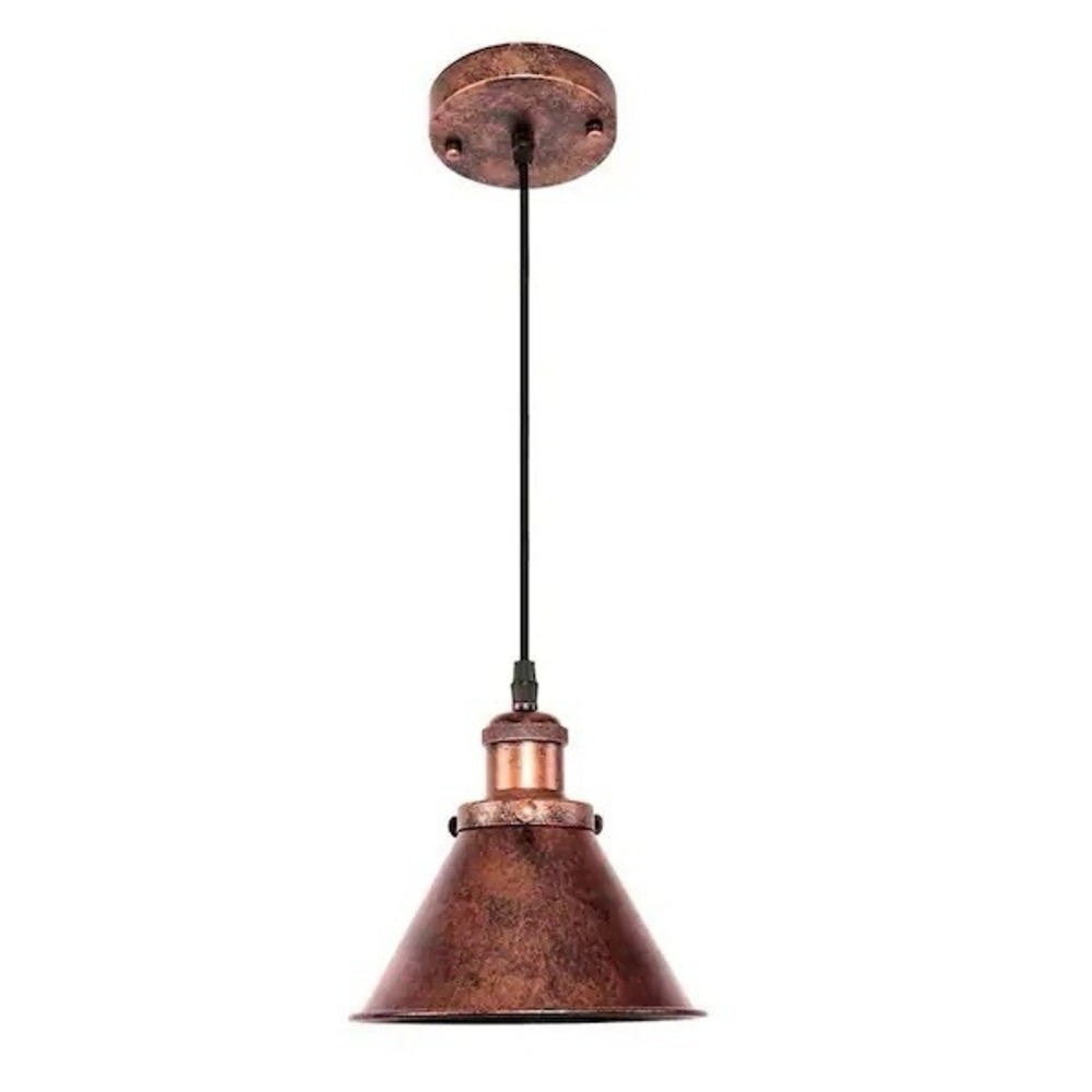 1 -Light Distressed Copper  Mini Hanging Pendant Light    (FO6)